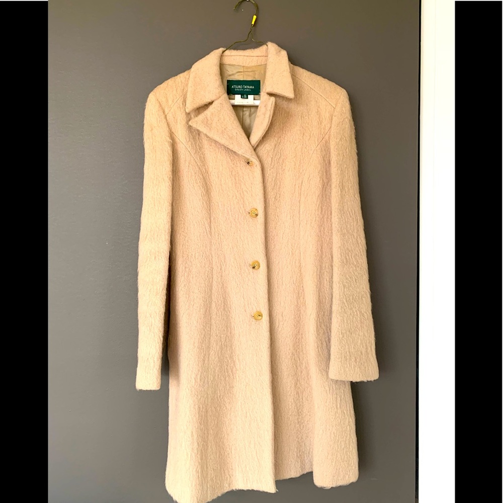 Atsuro tayama green label wool mohair coat. Beautifully hugs your body~
